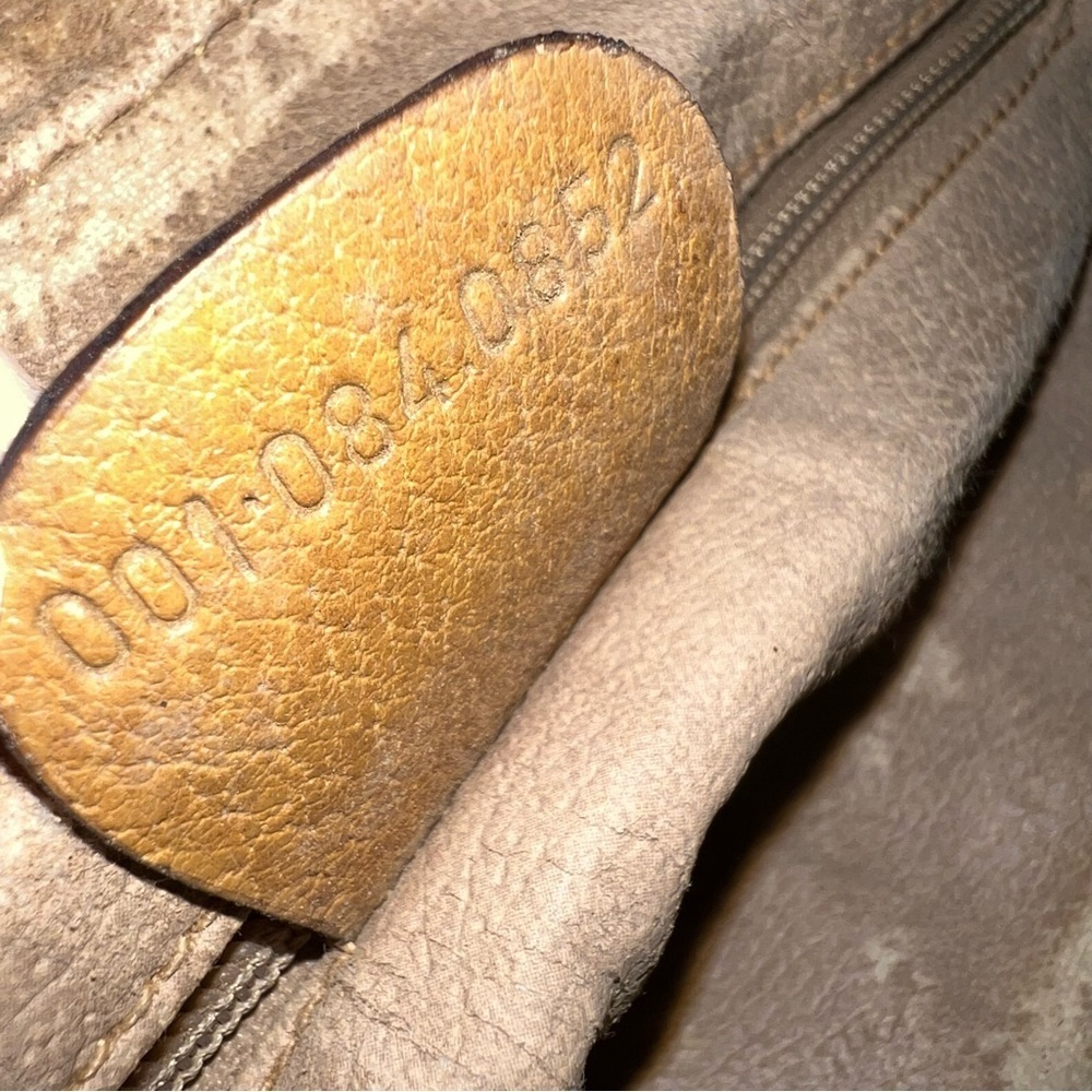 Gucci Vintage GG Monogram Canvas Crossbody Bag Brown Leather Trim Messenger - Picture 12 of 12